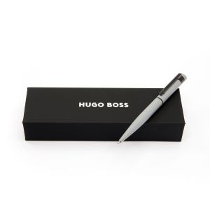 Hugo Boss Химикалка Loop Matt, в кутия, сива