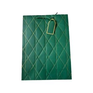 Подаръчна торбичка, каре, 30 х 42 х 12 cm, зелена