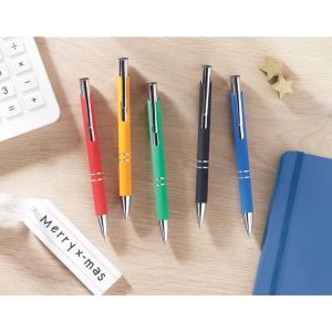 Office 1 Химикалка Norma Soft, метална, гумирана, зелена