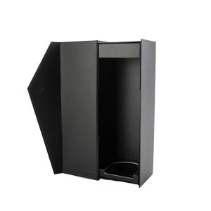 Office 1 Кутия Wine, с магнитно затваряне, сгъваема, 33 х 11 х 10.8 cm, ъглово лепена, черна