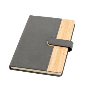 Office 1 Бележник, А5, магнитно закопчаване, PU кожа и бамбук, 80 листа