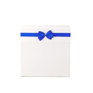 Office 1 Кутия Pearl, сгъваема, 32 х 32 х 10 cm, бяло-синя