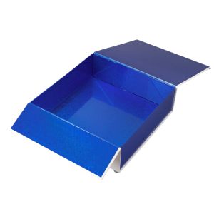 Office 1 Кутия Pearl, сгъваема, 32 х 32 х 10 cm, бяло-синя