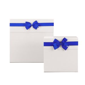 Office 1 Кутия Pearl, сгъваема, 32 х 32 х 10 cm, бяло-синя