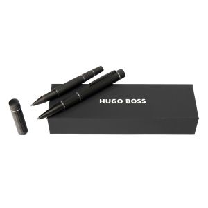 Hugo Boss Комплект химикалка и ролер Core, в кутия, черни
