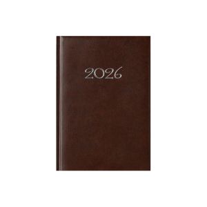 Календар-бележник Виктория, без дати, A5, твърда подвързия, кафяв