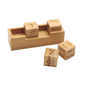 Office 1 Вечен календар Forever, бамбук, 13.5 х 4.3 х 5 cm