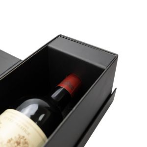Office 1 Кутия Wine, с магнитно затваряне, сгъваема, 33 х 11 х 10.8 cm, дънно лепена, черна