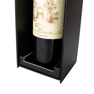Office 1 Кутия Wine, с магнитно затваряне, сгъваема, 33 х 11 х 10.8 cm, дънно лепена, черна