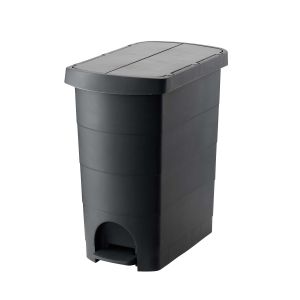 Кош за отпадъци Planet Pelican Slim, с педал, 20 L, черен