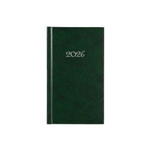 Календар-бележник Слим, седмичник, 9 x 16 cm, зелен