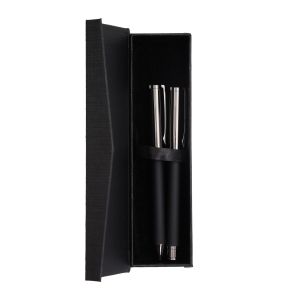 Office 1 Комплект химикалка и ролер Grace, метални, черни