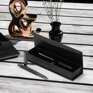 Office 1 Комплект химикалка и ролер Grace, метални, черни