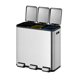 Кош за отпадъци Eko Ecocasa II, за разделно събиране, с педал, 15+15+15 L