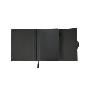 Office 1 Тефтер Tokyo, А5, с магнитно затваряне, бамбуков кръг, 80 листа, черен