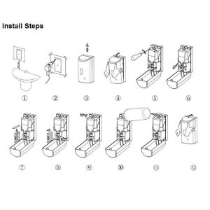Диспенсър за дезинфектант на спрей Office 1, сензорен, 1 L, бял