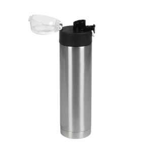 Office 1 Бутилка Metropolis, метална, двустенна, 500 ml, сребриста