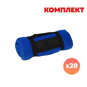 Arctica Одеяло, поларено, с калъф, синьо, с включен цветен печат, 20 броя