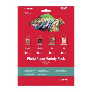 Canon Фото хартия VP-101, Variety Pack, A4 и 10 х 15 cm, 20 листа