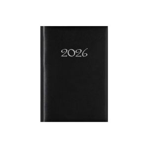 Календар-бележник Виктория, без дати, A5, твърда подвързия, черен