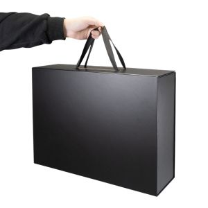 Office 1 Кутия Handle XXXL, сгъваема, 48 х 35 х 15 cm, черна