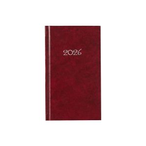 Календар-бележник Слим, седмичник, 9 x 16 cm, бордо