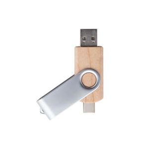 Office 1 USB флаш памет Swivel Wood, 32 GB, USB 2.0, USB Type C