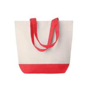 More Than Gifts Плажна чанта Kleuren, канава, 280 g/m2, 40 х 15 х 45 cm, червена