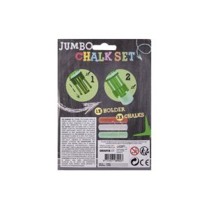 Moxy Държач за тебешири Jumbo, с включени 3 тебешира, в блистер, асорти