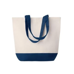 More Than Gifts Плажна чанта Kleuren, канава, 280 g/m2, 40 х 15 х 45 cm, синя