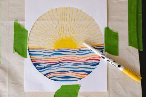 Eberhard Faber Маркер за текстил, с шаблони, 4 цвята