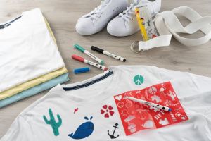 Eberhard Faber Маркер за текстил, с шаблони, 4 цвята