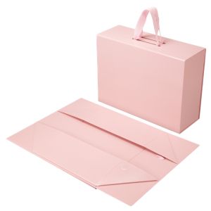 Office 1 Кутия Handle, сгъваема, 38 х 28 х 13.5 cm, с дръжки, розова