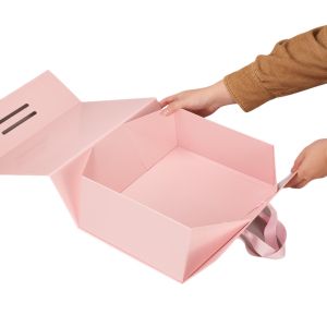 Office 1 Кутия Handle, сгъваема, 38 х 28 х 13.5 cm, с дръжки, розова