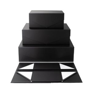 Office 1 Кутия Matt, с магнитно затваряне, сгъваема, 31 х 20 х 10 cm, черна