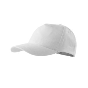Malfini Шапка 307, 5-панелна, памучна, бяла