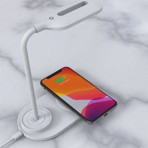 Office 1 Настолна лампа, 10 LED, с безжично зарядно за телефон, 15 W