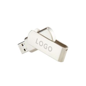 Office 1 USB флаш памет Premium, USB 2.0, 16 GB, метална, сребриста