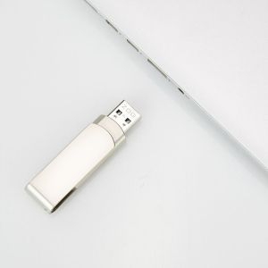 Office 1 USB флаш памет Premium, USB 2.0, 16 GB, метална, сребриста