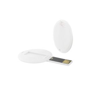 Office 1 USB флаш памет Disc Card, USB 2.0, 16 GB, без лого, бяла