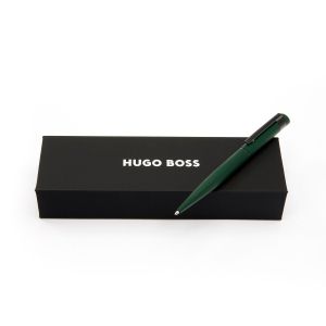 Hugo Boss Химикалка Loop Matt, в кутия, зелена