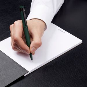 Hugo Boss Химикалка Loop Matt, в кутия, зелена