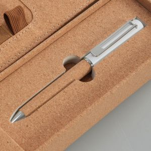 Office 1 Комплект тефтер и химикалка Floral Cork, в кутия