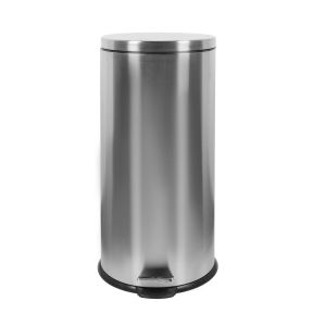 Кош за отпадъци Office 1, с педал, метален, 29 х 29 х 65 cm, 30 L, инокс