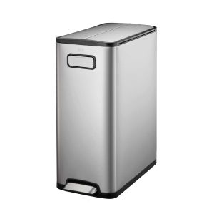 Кош за отпадъци Eko Ecofly, с педал и скрити колела, 45 L