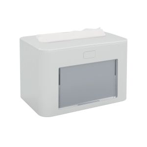 Диспенсър за салфетки Papernet Premium, на пачка, бял, 13.3 х 20 х 12.6 cm