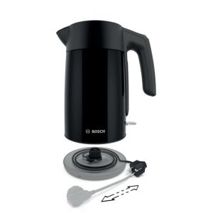 Bosch Електрическа кана за вода TWK7L463, 1.7 L, черна