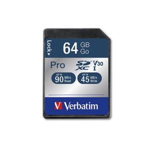 Карта памет Verbatim SDXC Pro Secure, 64 GB, class 10, UHS-I