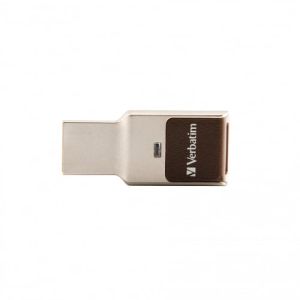 USB флаш памет Verbatim Secure, USB 3.2, 32GB, с пръстов отпечатък