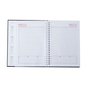 Календар-бележник Дакота, без дати, A5, със спирала, тъмнозелен